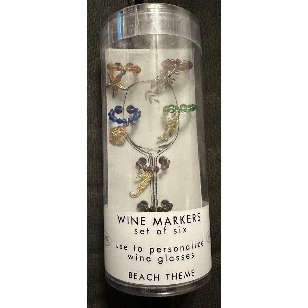 Wine Markers Charms Set Of 6